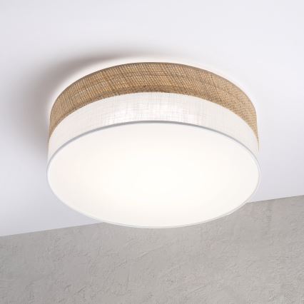 Lámpara de techo LED SIRJA BOHO LED/36W/230V 4000K Ø 45 cm beige/blanco