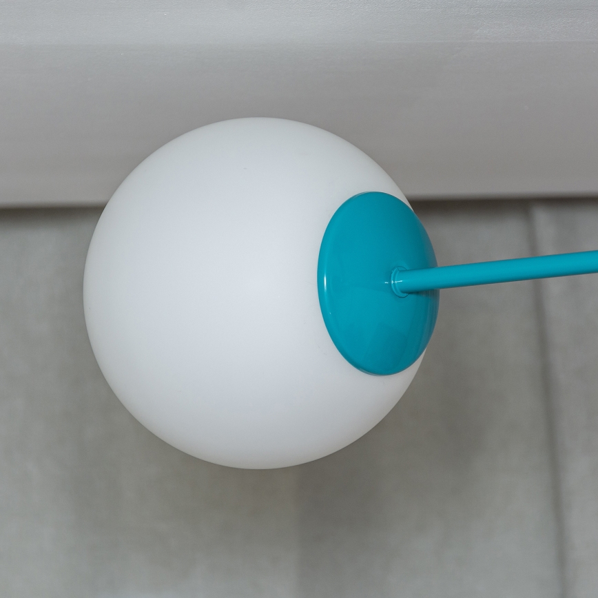 Plafón de techo MOON 2xE27/15W/230V turquesa