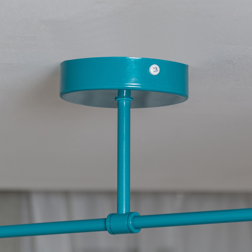 Plafón de techo MOON 2xE27/15W/230V turquesa