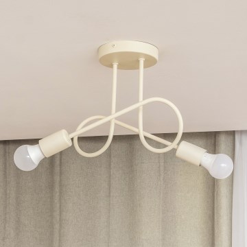 Plafón de techo OXFORD 2xE27/15W/230V crema