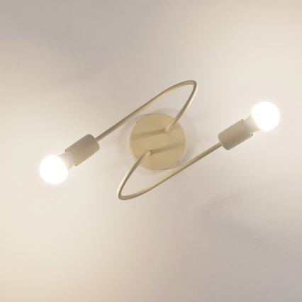 Plafón de techo OXFORD 2xE27/15W/230V crema