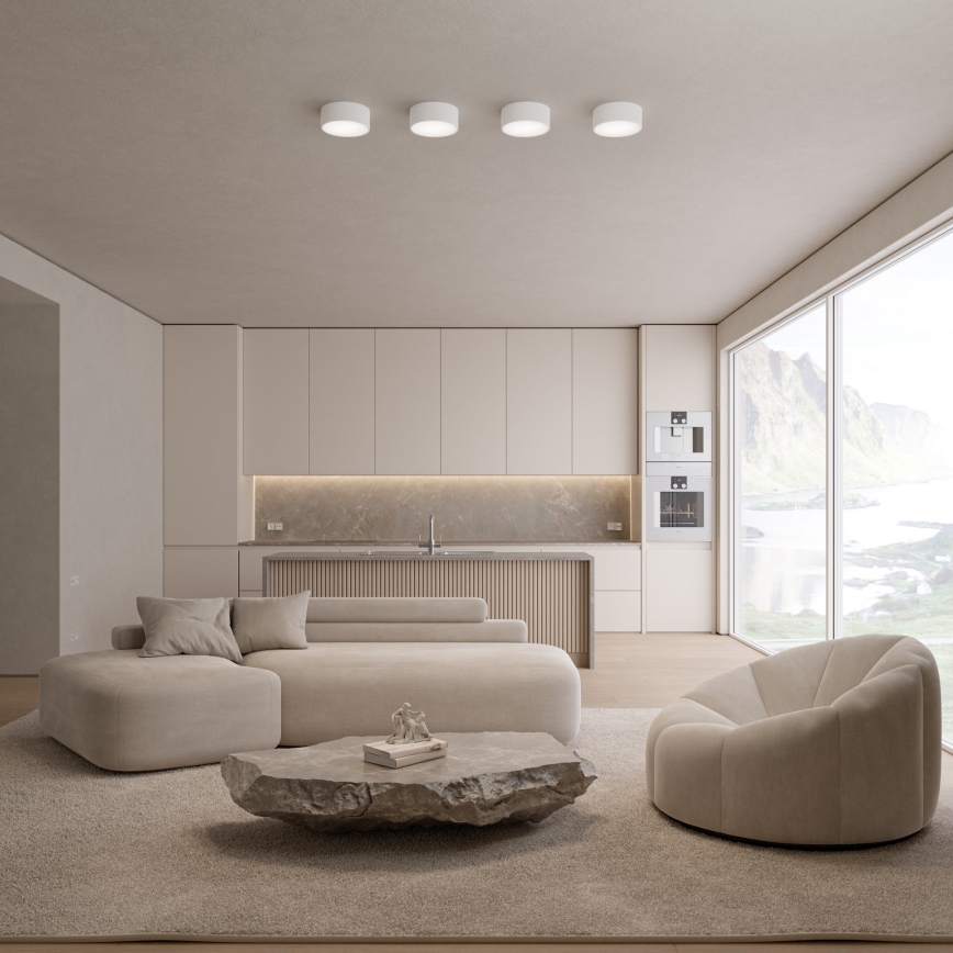 Plafón de techo para baño con sensor CLEO, 1x E27/24W/230V, Ø 20 cm, IP54, blanco