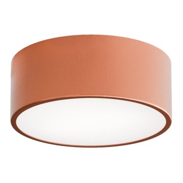 Plafón de techo para baño con sensor CLEO 1xE27/24W/230V Ø 20 cm IP54 acabado en cobre