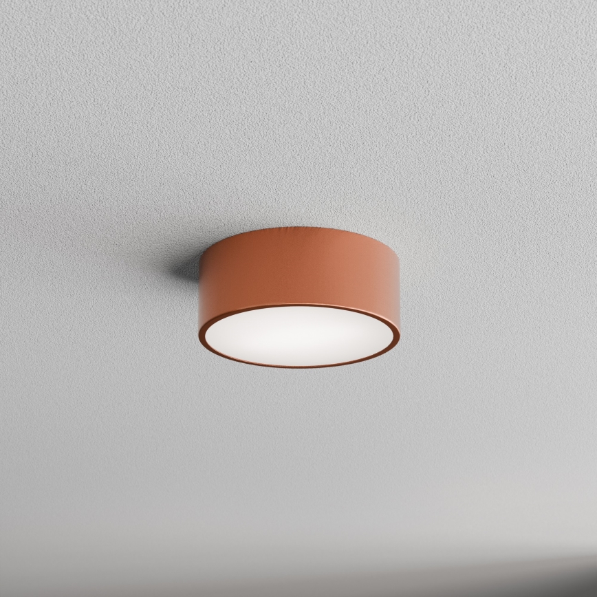 Plafón de techo para baño con sensor CLEO 1xE27/24W/230V Ø 20 cm IP54 acabado en cobre