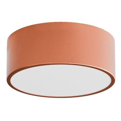 Plafón de techo para baño con sensor CLEO 1xE27/24W/230V Ø 20 cm IP54 acabado en cobre