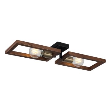 Plafón ERA 2xE27/40W/230V marrón