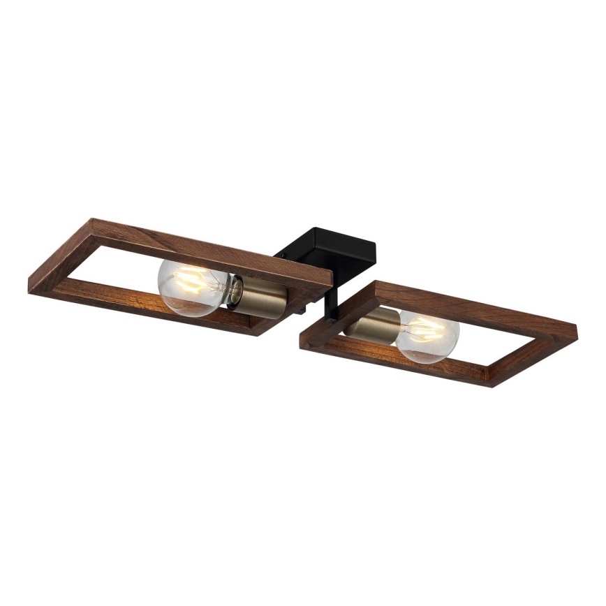 Plafón ERA 2xE27/40W/230V marrón