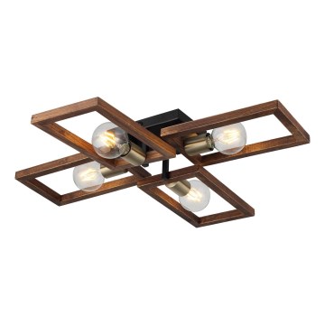 Plafón ERA 4xE27/40W/230V marrón