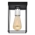 Plafón FINN 1xE27/15W/230V negro/cromo brillante