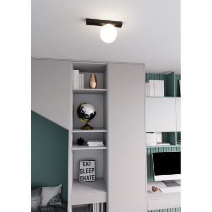 Plafón FIT 1xE14/10W/230V negro/blanco