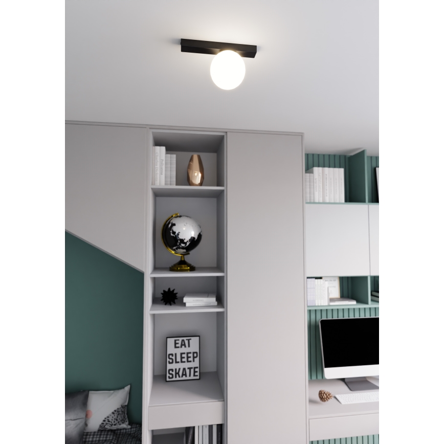 Plafón FIT 1xE14/10W/230V negro/blanco