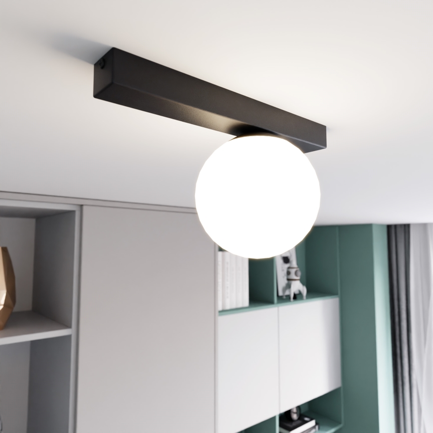 Plafón FIT 1xE14/10W/230V negro/blanco