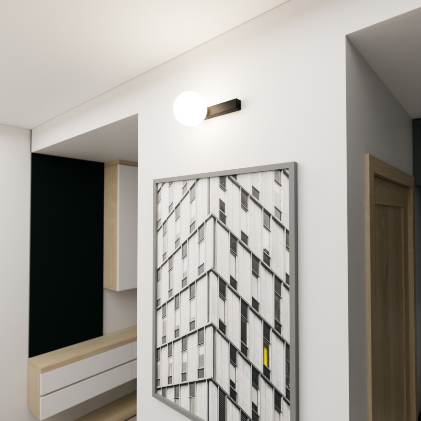 Plafón FIT 1xE14/10W/230V negro/blanco