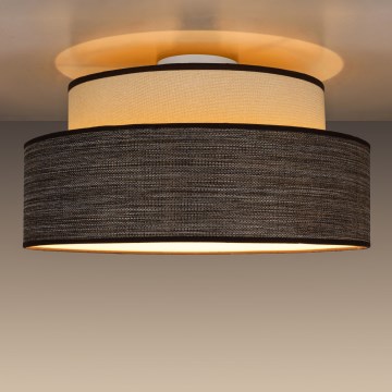 Plafón GRACE 1xE27/60W/230V color crema/marrón