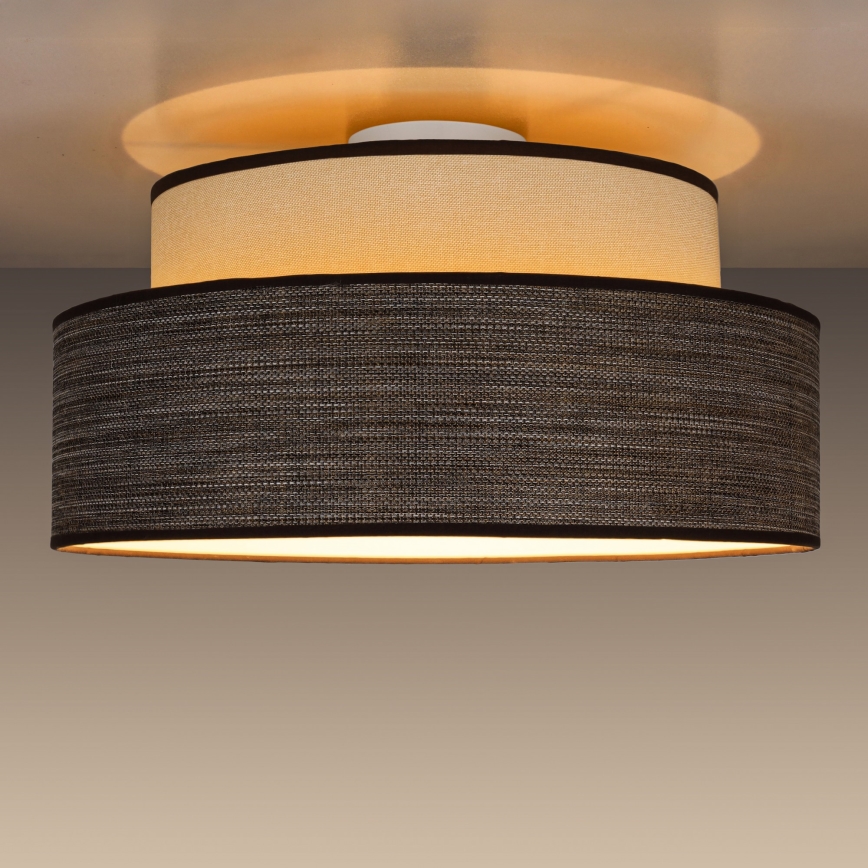 Plafón GRACE 1xE27/60W/230V color crema/marrón
