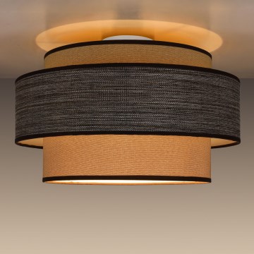 Plafón GRACE 1xE27/60W/230V diá. 40 cm beige/marrón