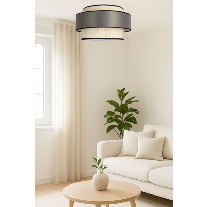Plafón GRACE 1xE27/60W/230V diá. 40 cm color crema/gris