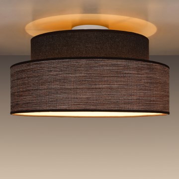 Plafón GRACE 1xE27/60W/230V diá. 40 cm marrón/beige