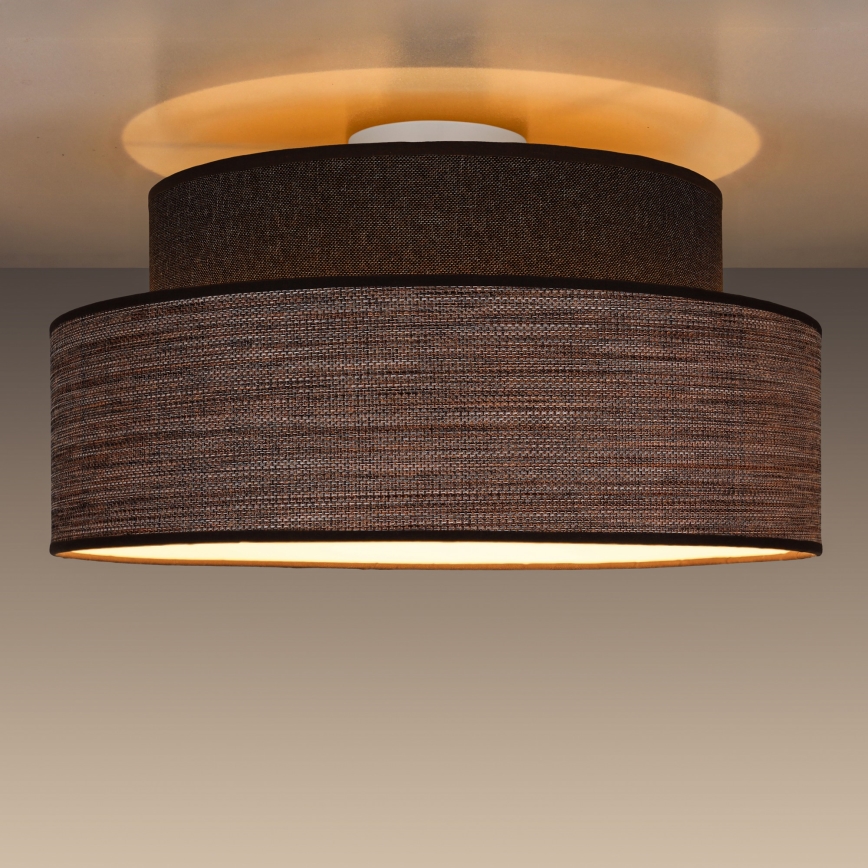 Plafón GRACE 1xE27/60W/230V diá. 40 cm marrón/beige