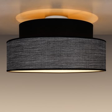 Plafón GRACE 1xE27/60W/230V diá. 40 cm negro/gris
