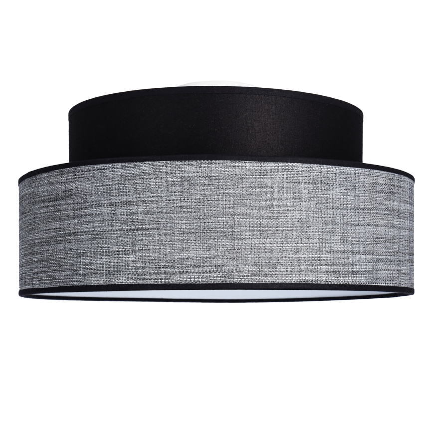 Plafón GRACE 1xE27/60W/230V diá. 40 cm negro/gris