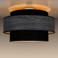 Plafón GRACE 1xE27/60W/230V diá. 40 cm negro/gris