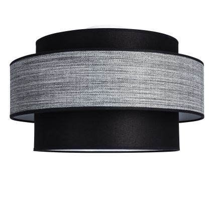Plafón GRACE 1xE27/60W/230V diá. 40 cm negro/gris