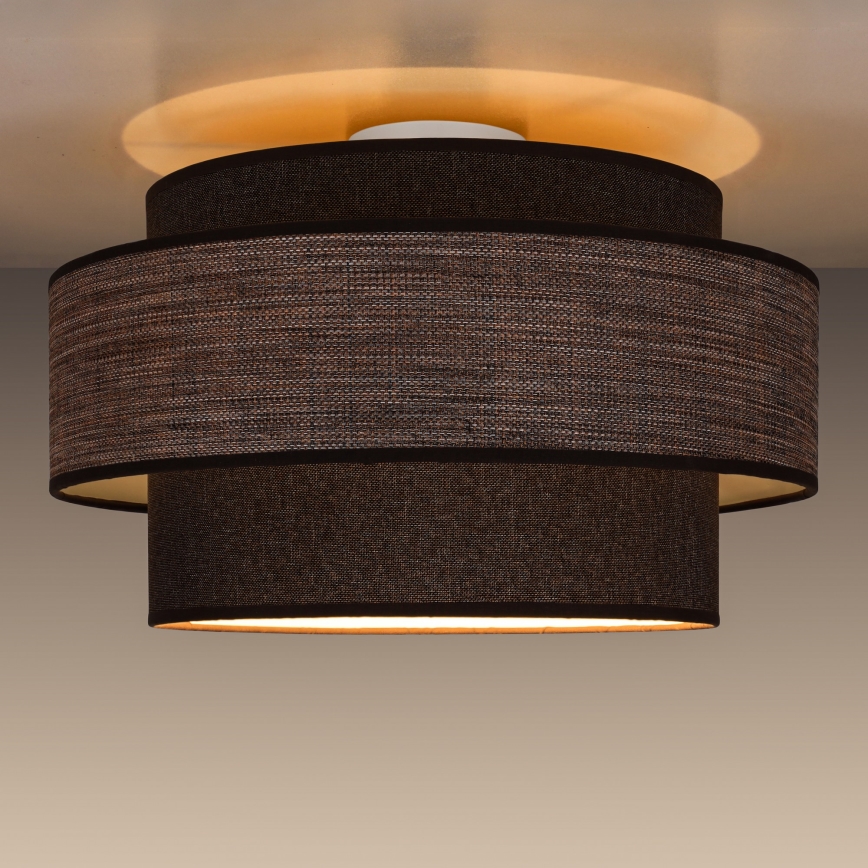 Plafón GRACE 1xE27/60W/230V marrón/beige