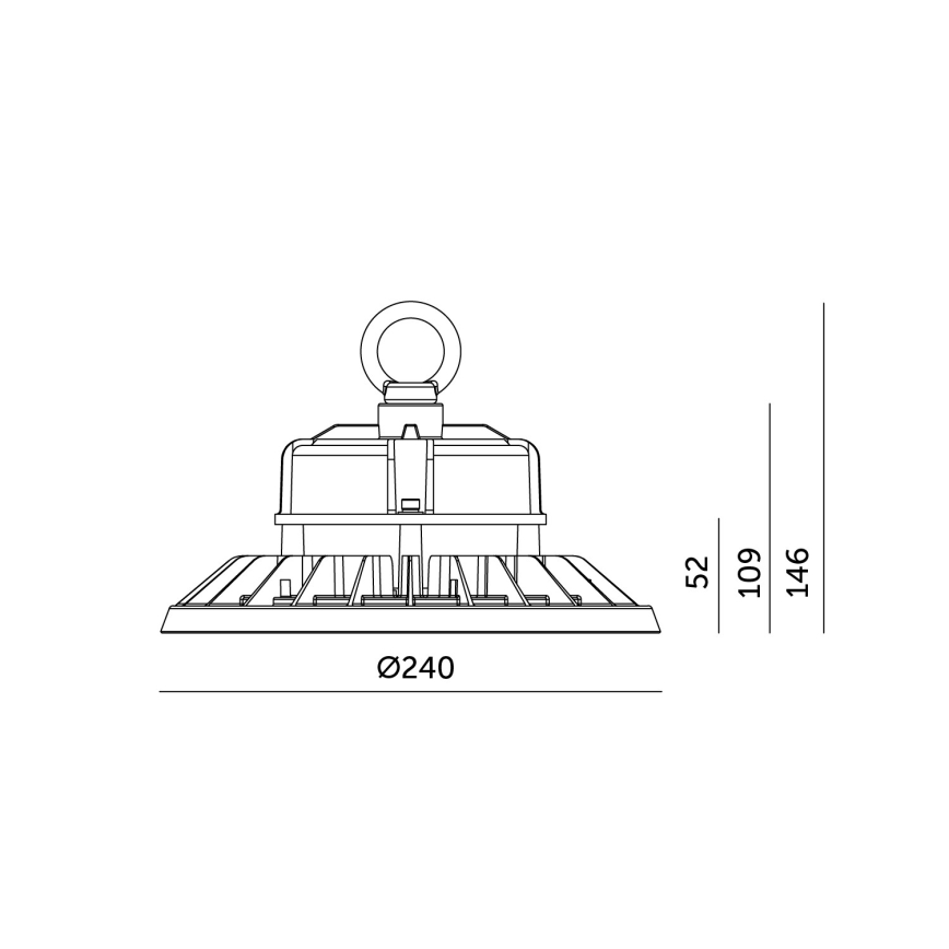 Plafón industrial LED RIO PRO HIGHBAY LED/100W/230V 4000K IP65