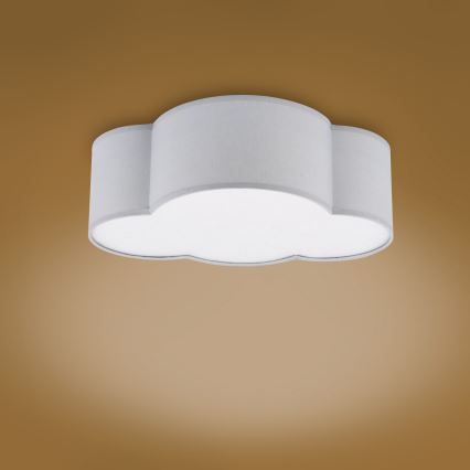 Plafón infantil CLOUD MINI 2xE27/15W/230V gris