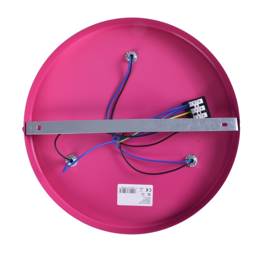 Plafón infantil ELZA stars 3xE27/60W/230V rosa