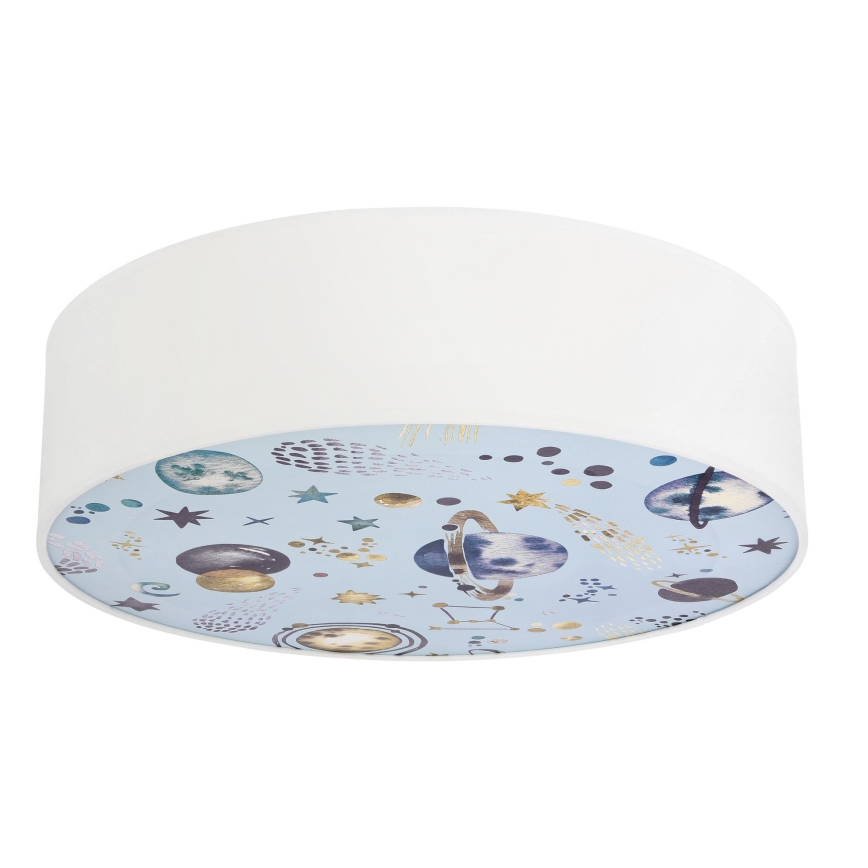 Plafón infantil KIDDY 2xE27/40W/230V blanco/azul