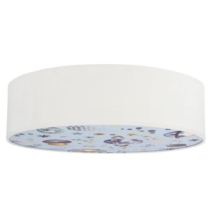Plafón infantil KIDDY 2xE27/40W/230V blanco/azul