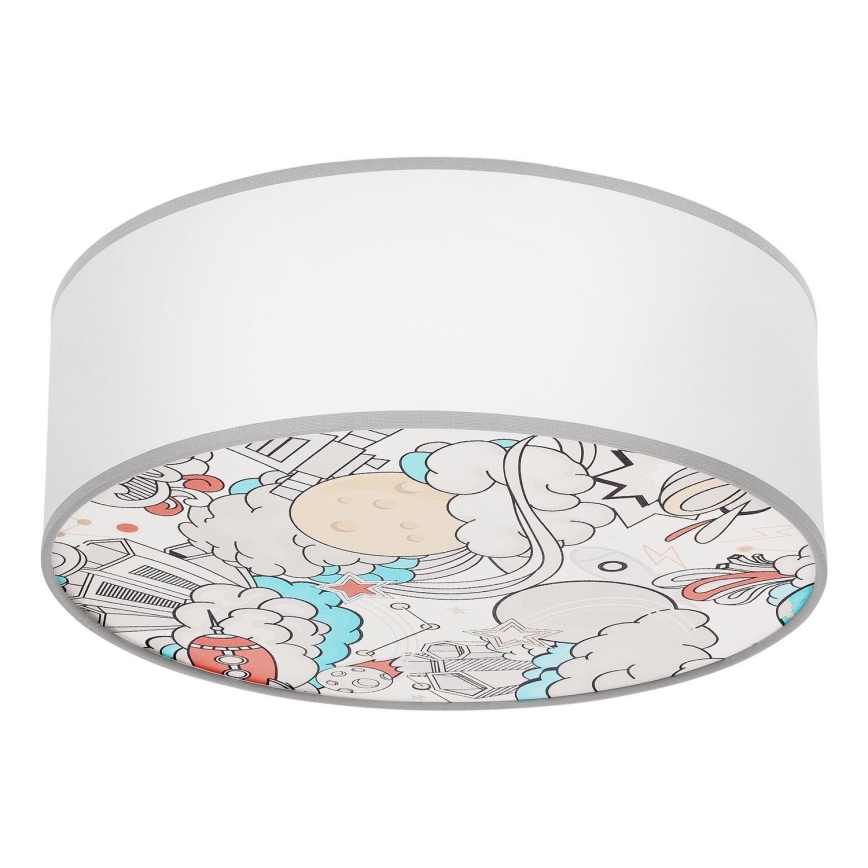 Plafón infantil KIDDY 2xE27/40W/230V blanco/beige