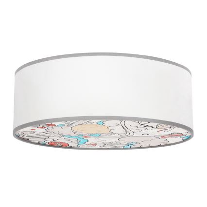 Plafón infantil KIDDY 2xE27/40W/230V blanco/beige