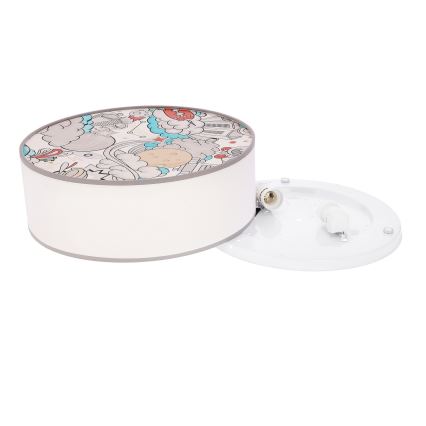 Plafón infantil KIDDY 2xE27/40W/230V blanco/beige