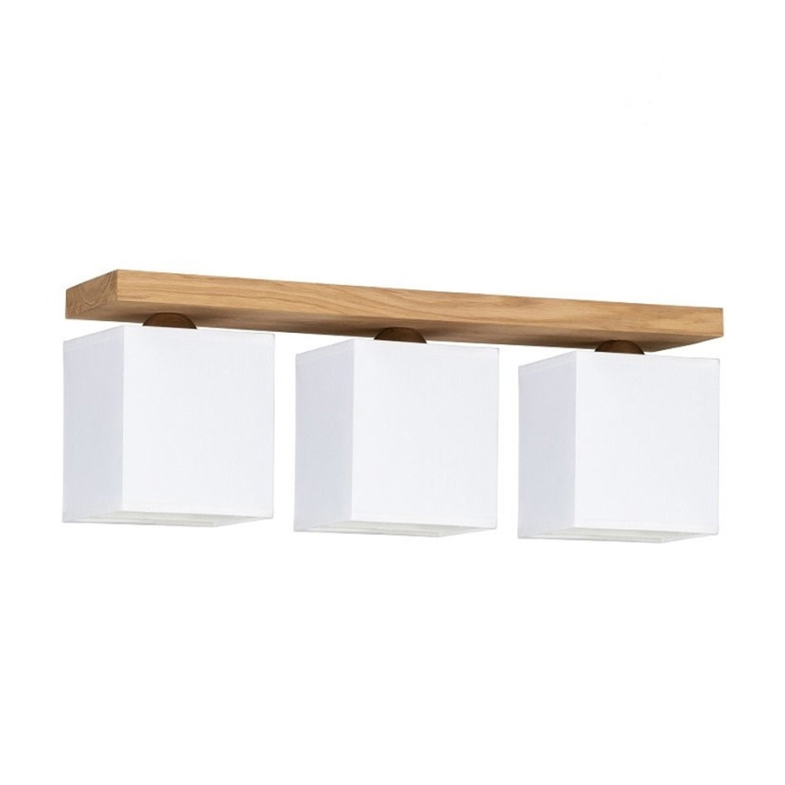 Plafón INGER 3xE27/25W/230V roble
