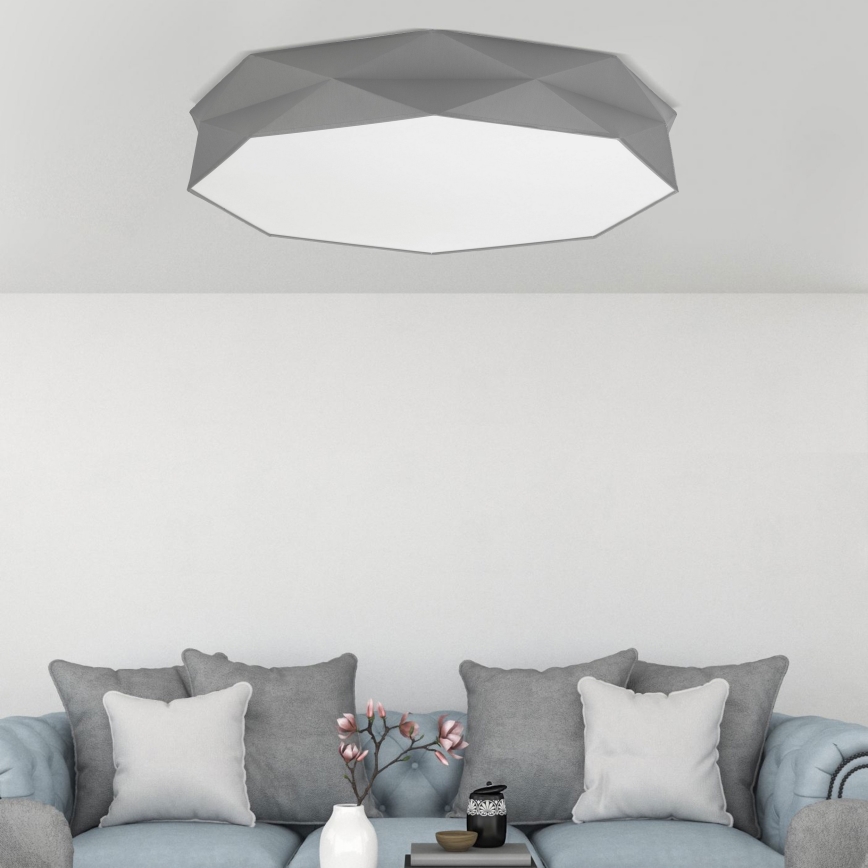 Plafón KANTOOR 6xE27/15W/230V gris