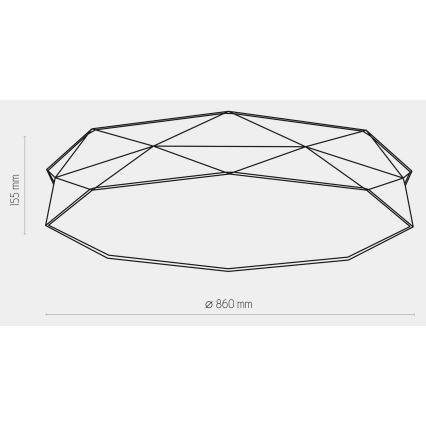 Plafón KANTOOR 6xE27/15W/230V gris