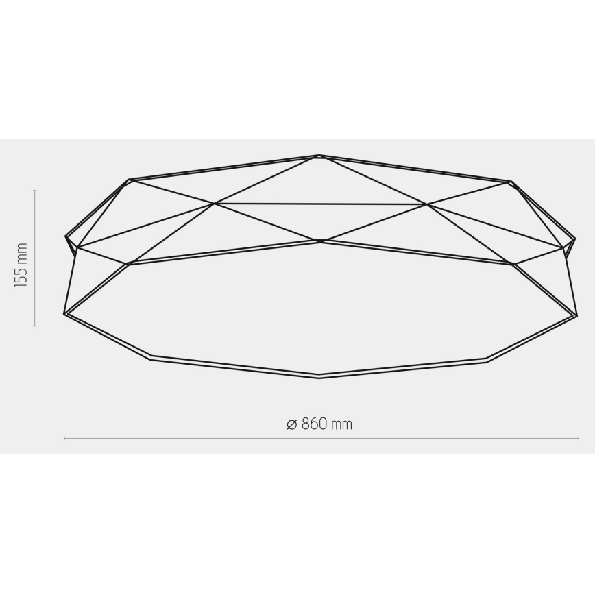 Plafón KANTOOR 6xE27/15W/230V gris