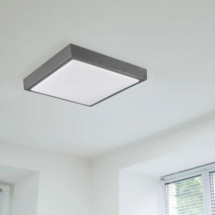 Plafón KAZIMIERZ 2xE27/20W/230V 29,5x29,5 cm negro