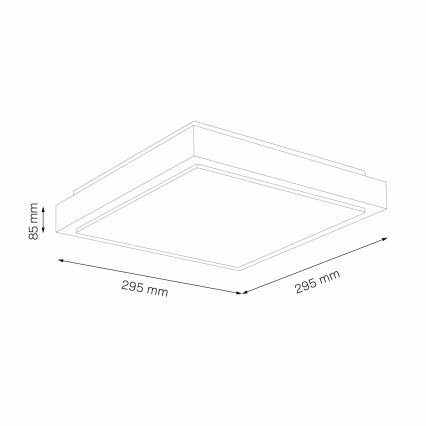 Plafón KAZIMIERZ 2xE27/20W/230V 29,5x29,5 cm plata