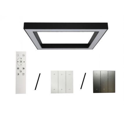 Plafón LED/130W/230V 3000/4000/6500K 100x100 cm negro