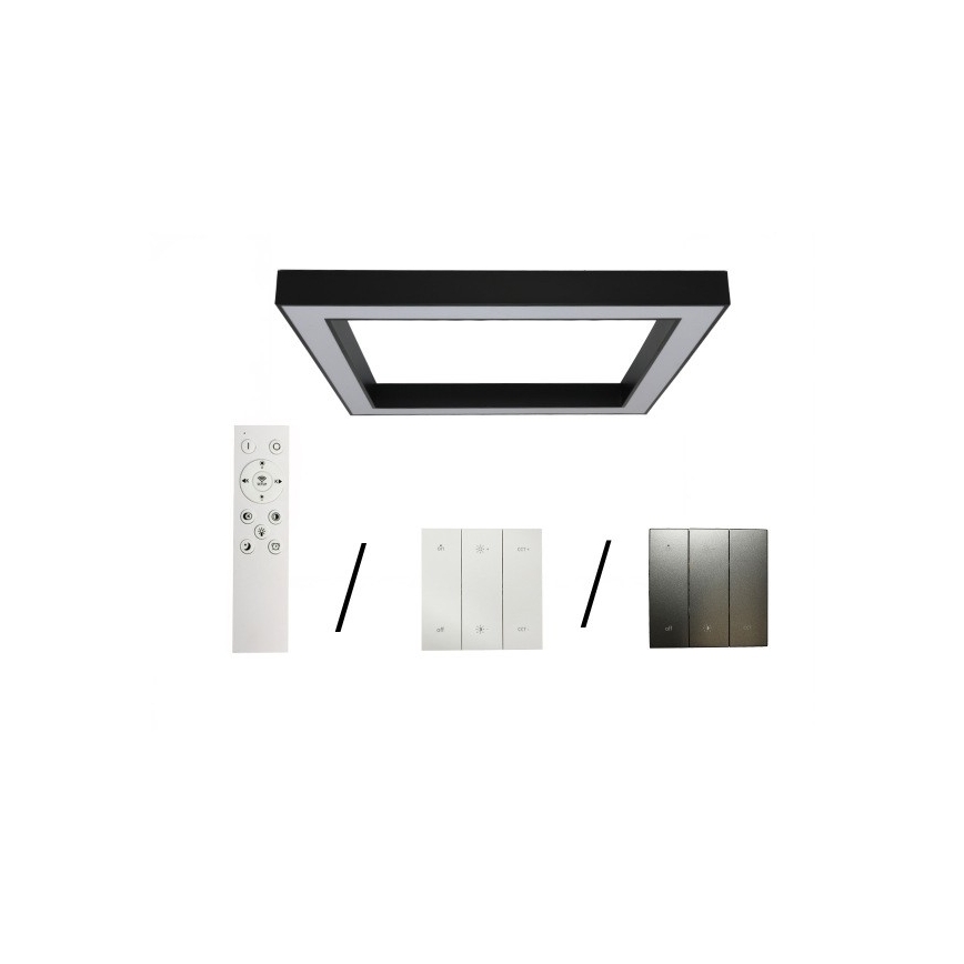 Plafón LED/130W/230V 3000/4000/6500K 100x100 cm negro