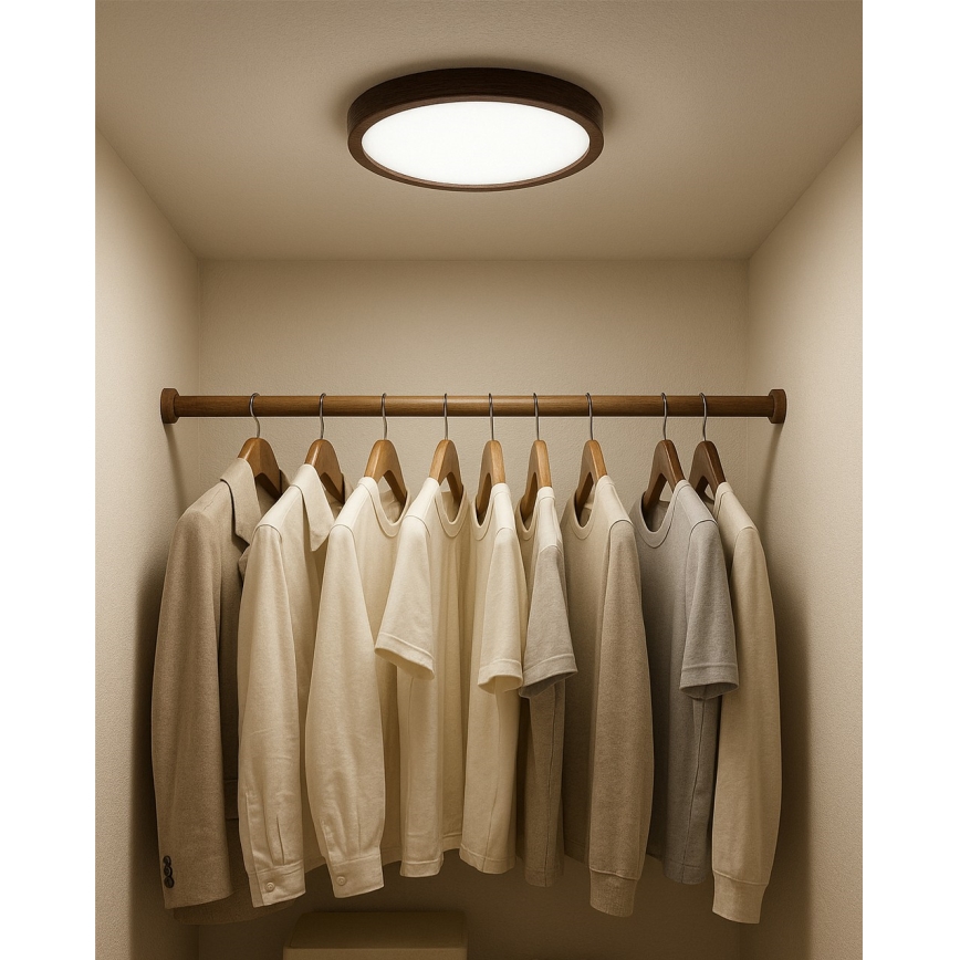 Plafón LED 18W/230V 3000/4000/6500K Ø 23 cm, marrón