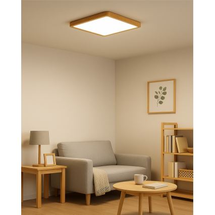 Plafón LED 24W/230V 3000/4000/6500K 30x30 cm beige