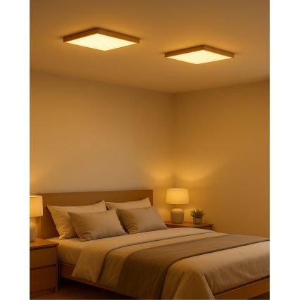 Plafón LED 24W/230V 3000/4000/6500K 30x30 cm beige