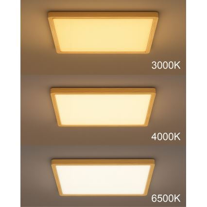 Plafón LED 24W/230V 3000/4000/6500K 30x30 cm beige