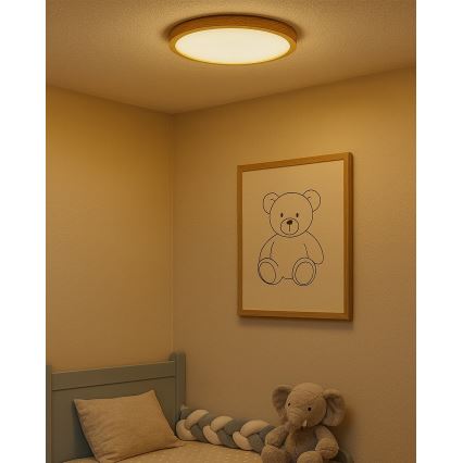 Plafón LED 24W/230V 3000/4000/6500K Ø 30 cm beige