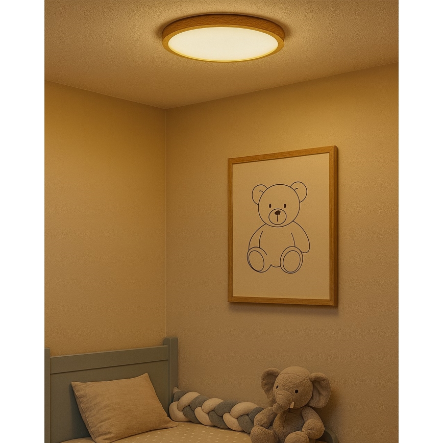Plafón LED 24W/230V 3000/4000/6500K Ø 30 cm beige